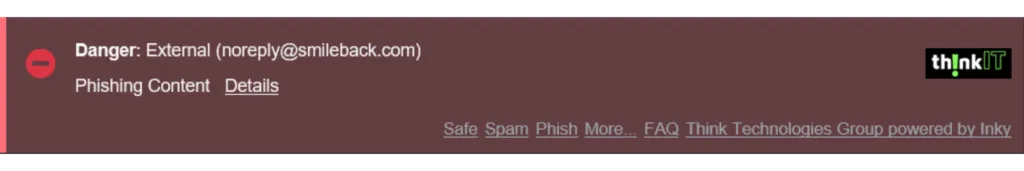 INKY red danger banner example